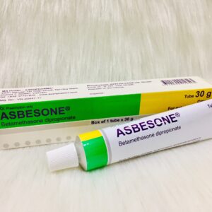 Thuốc bôi asbesone Điều trị các bệnh viêm da như chàm, chàm ở trẻ nhỏ, viêm da quá mẫn, viêm da tiếp xúc, viêm da thần kinh, bệnh vảy nến...