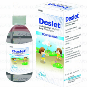 Thuốc chống siro dị ứng deslet giảm nhanh các triệu chứng ngứa do các bệnh lý ngoài da, giảm nhanh triệu chứng viêm mũi dị ứng...